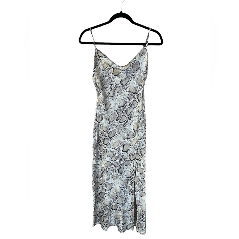 Paper Heart Women’s Maxi Snake Print Slip Dress Adjustable Straps Size: Small